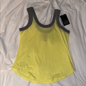 yellow tank top